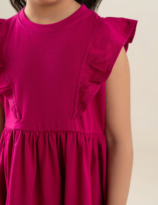 PALM TREE EMBROIDERED DRESS