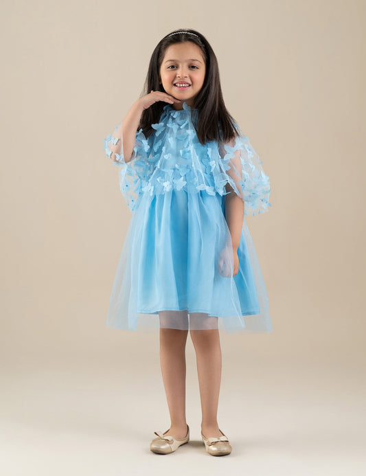 BUTTERFLY NET PARTY DRESS