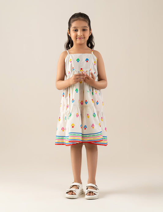 HEART PRINTED DRESS