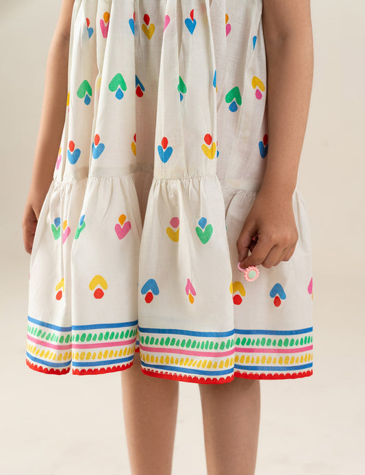 HEART PRINTED DRESS