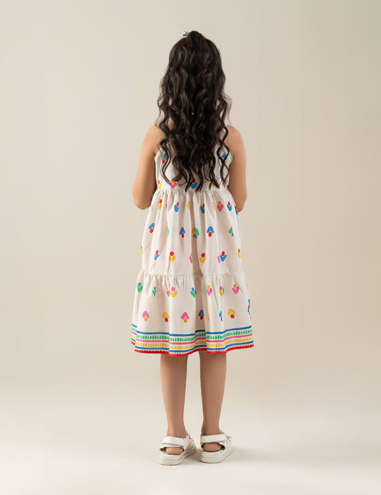HEART PRINTED DRESS