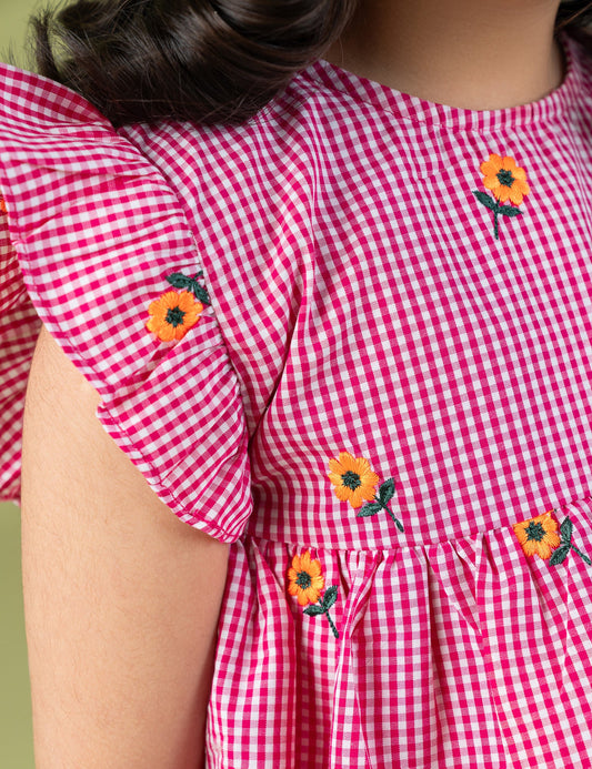 2 PIECE FLORAL EMBROIDERED SUIT