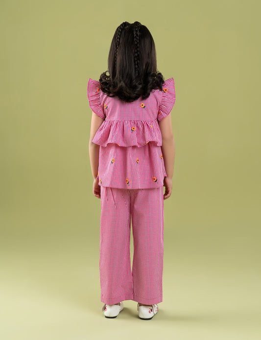 2 PIECE FLORAL EMBROIDERED SUIT