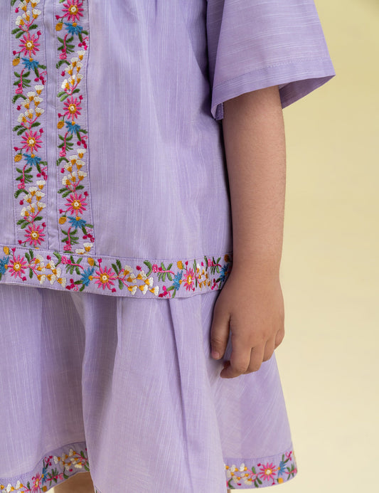 2 PIECE FLORAL EMBROIDERED SUIT