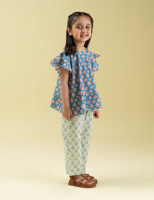 2 PIECE FLORAL PRINTED SUIT