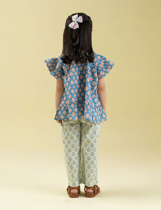 2 PIECE FLORAL PRINTED SUIT