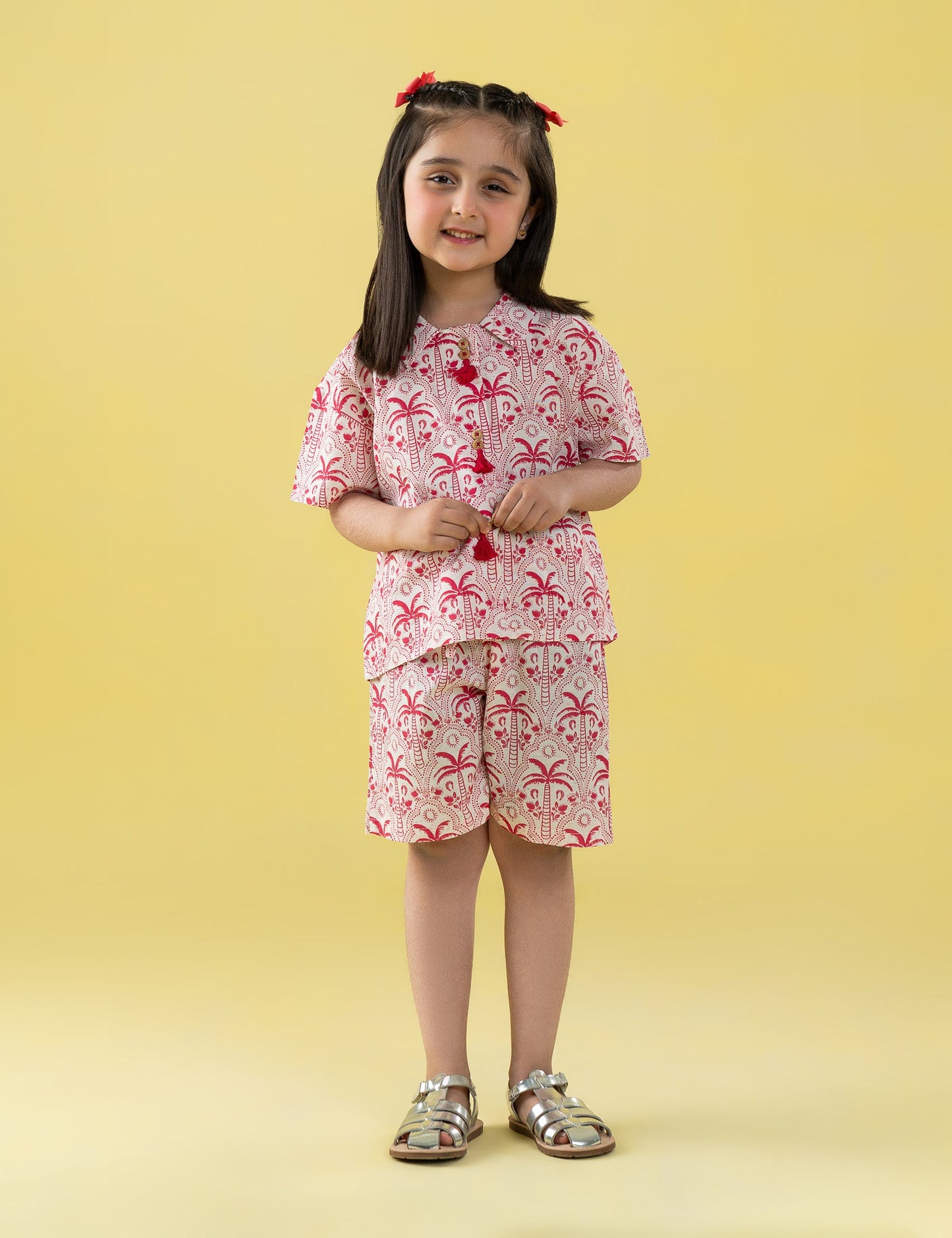 2 PIECE PALM TREE PRINTED SUIT