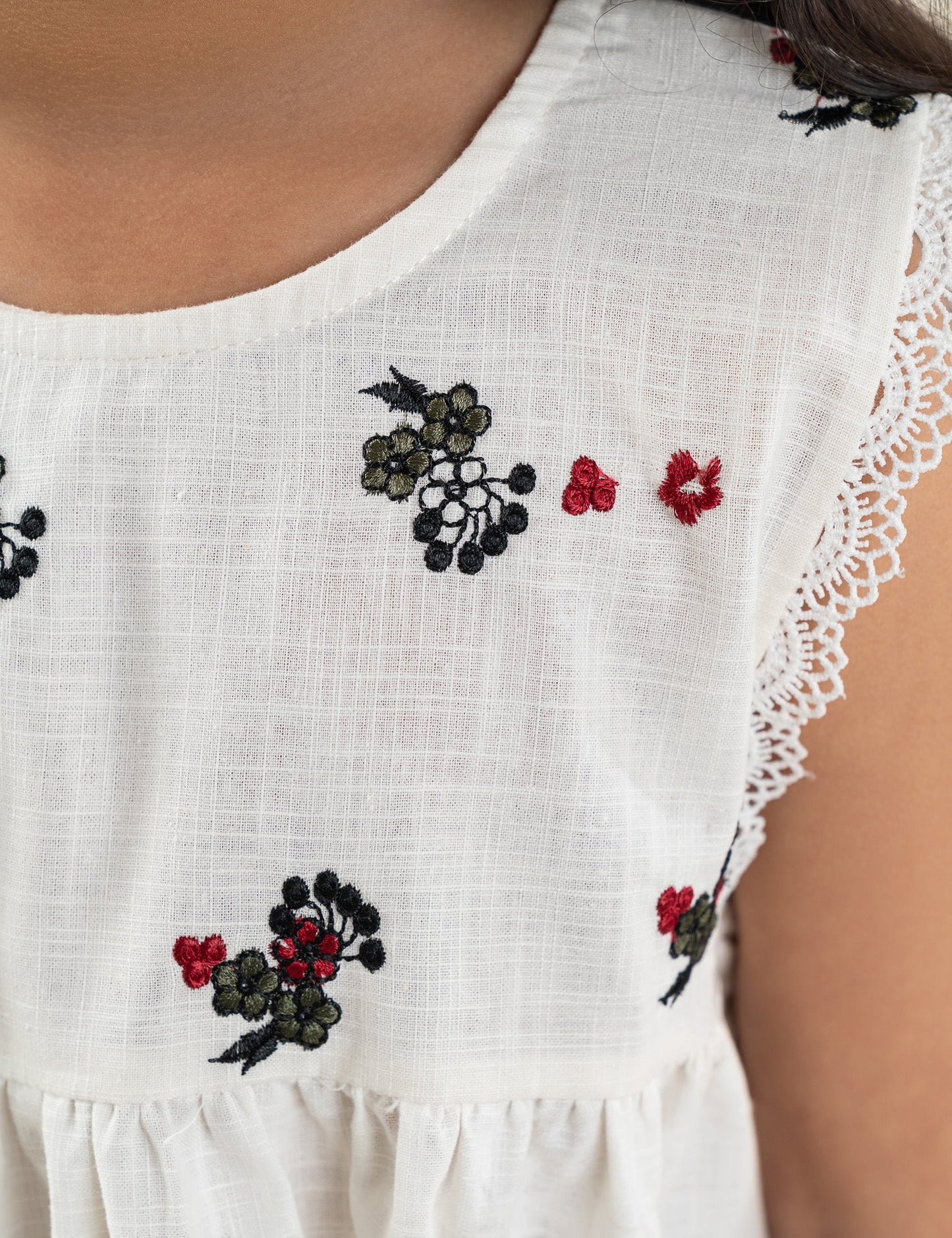 2 PIECE FLORAL EMBROIDERED SUIT