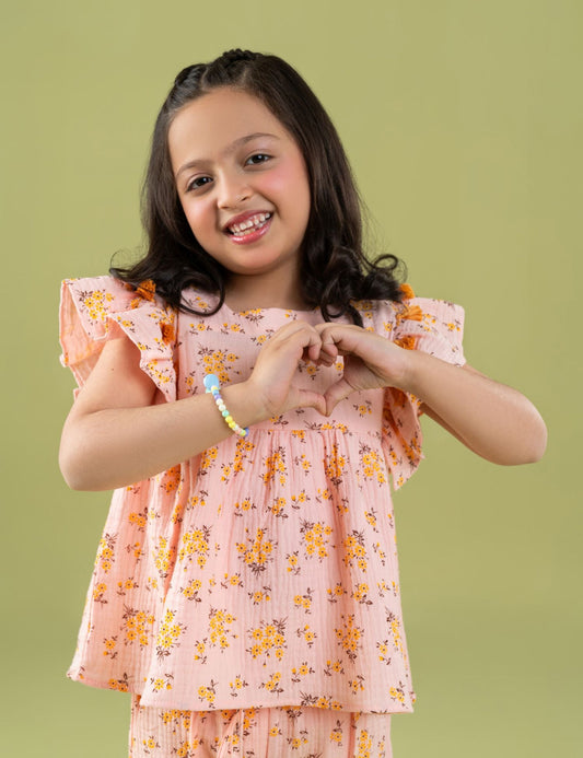 2 PIECE FLORAL PRINTED SUIT