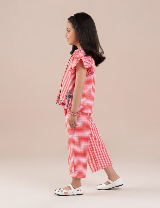 2 PIECE ANIMALS EMBROIDERED SUIT