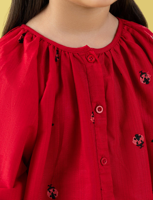 BUTTON DOWN EMBROIDRED TOP