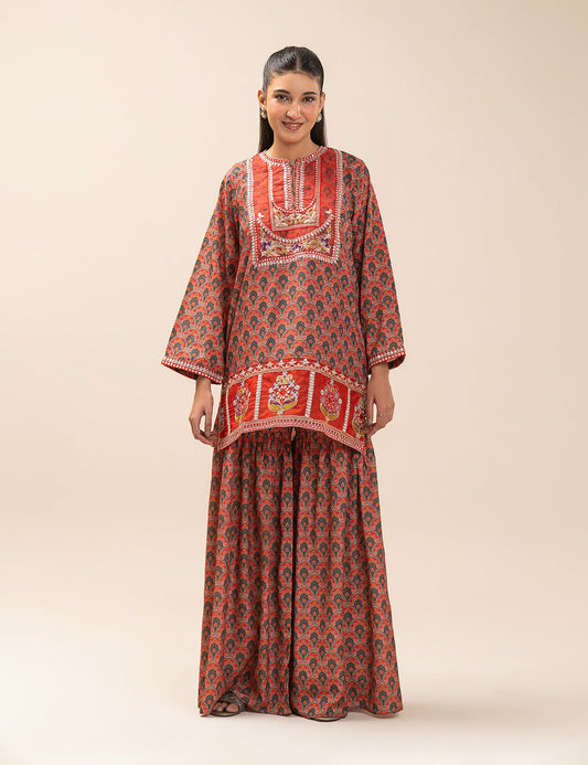 2 PIECE ETHNIC EMBROIDERED SUIT