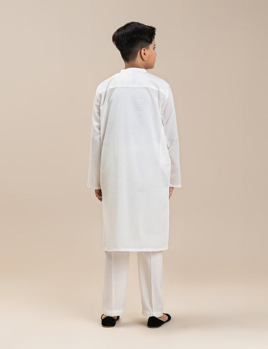 2 PIECE TEXTURED EMBROIDERED SUIT