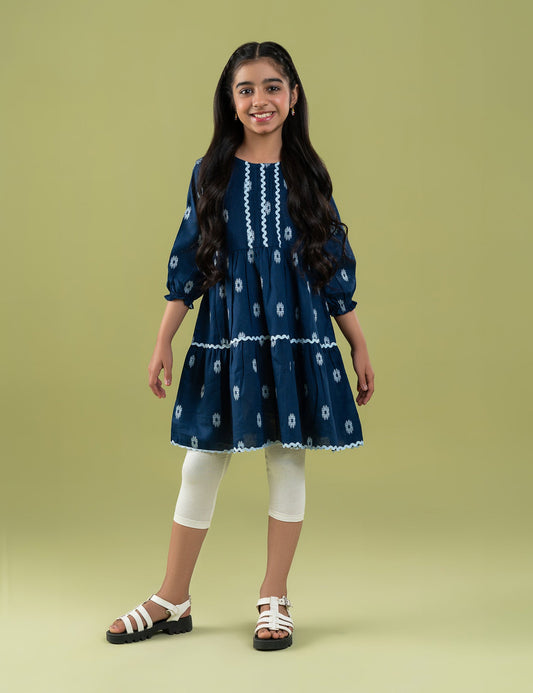 PRINTED EMBELLISHED DRESS