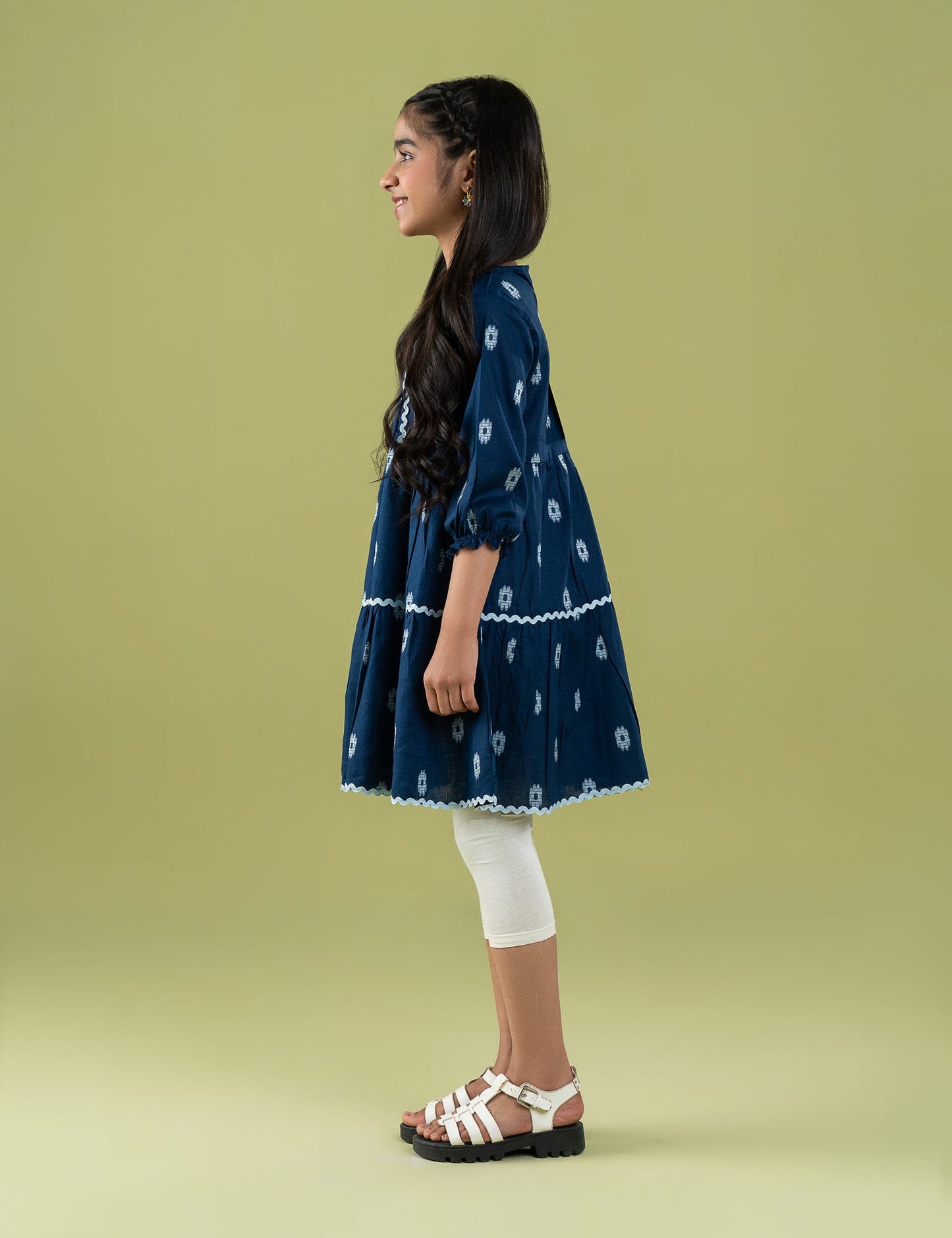 PRINTED EMBELLISHED DRESS