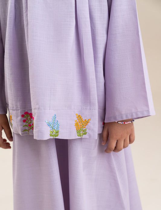 2 PIECE FLORAL EMBROIDERED SUIT
