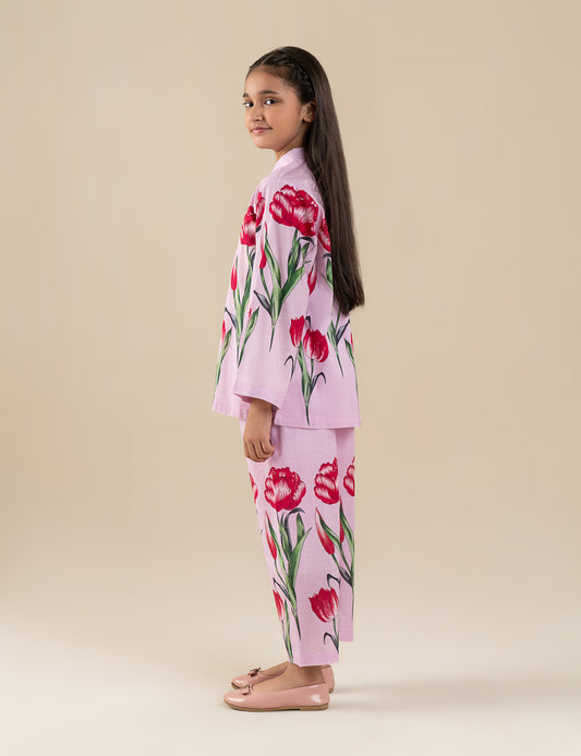 2 PIECE FLORAL PRINTED SUIT