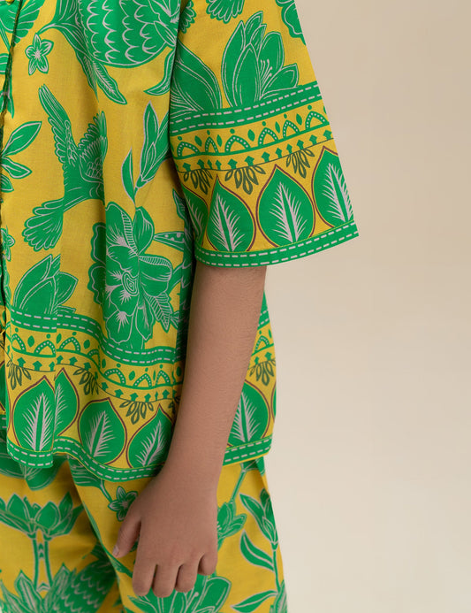 2 PIECE TROPICAL PRINTED SUIT