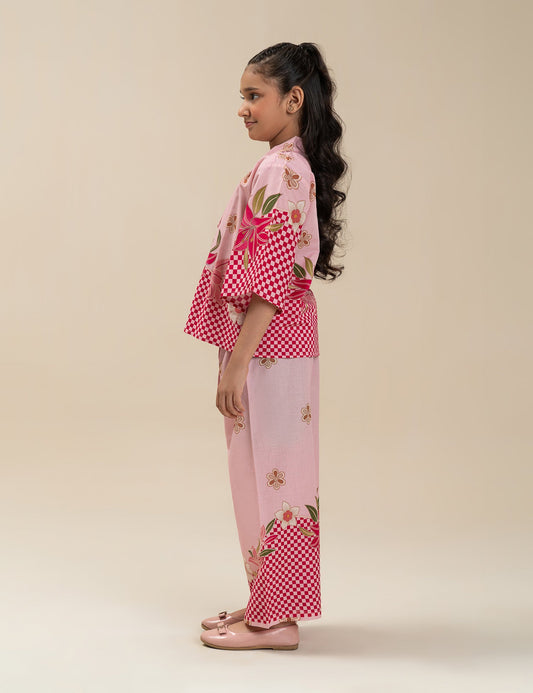 2 PIECE FLORAL PRINTED SUIT