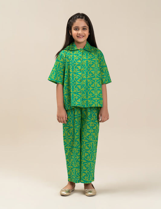 2 PIECE GEOMETRIC PRINTED SUIT