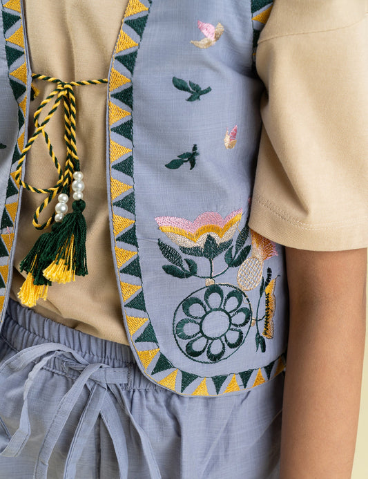 2 PIECE EMBROIDERED SUIT