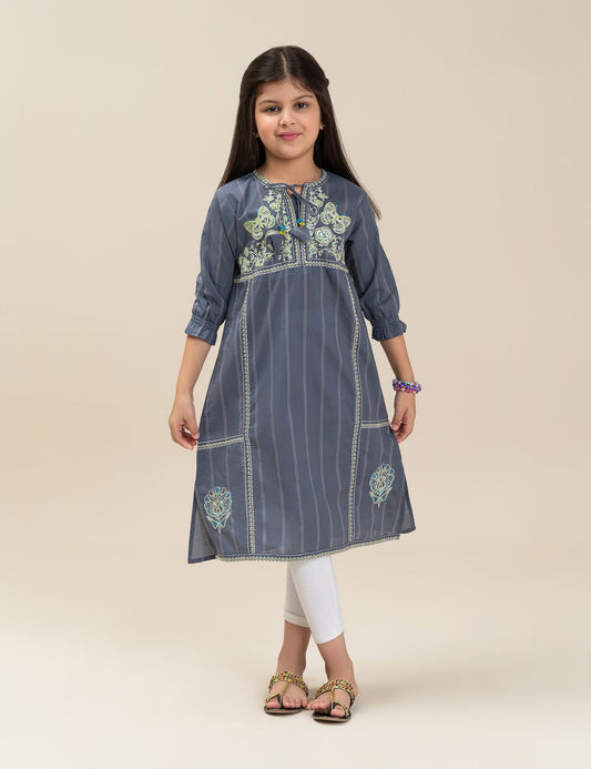 BUTTERFLY EMBROIDERED DRESS