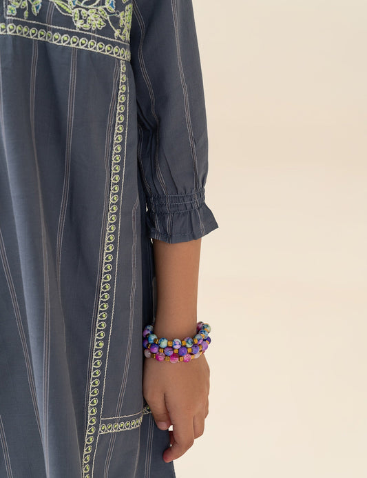 BUTTERFLY EMBROIDERED DRESS