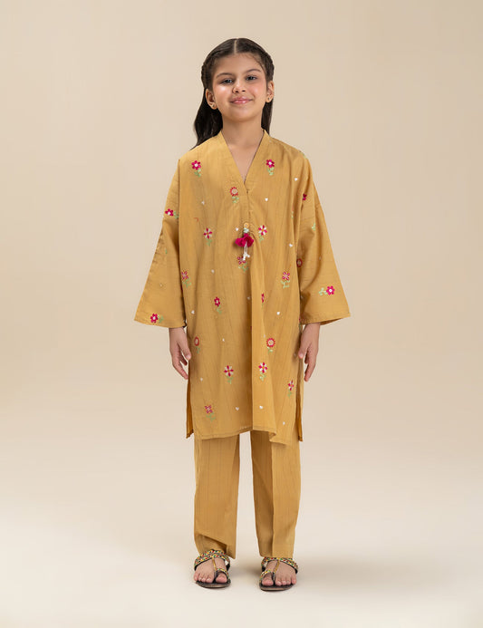 2 PIECE FLORAL EMBROIDERED SUIT