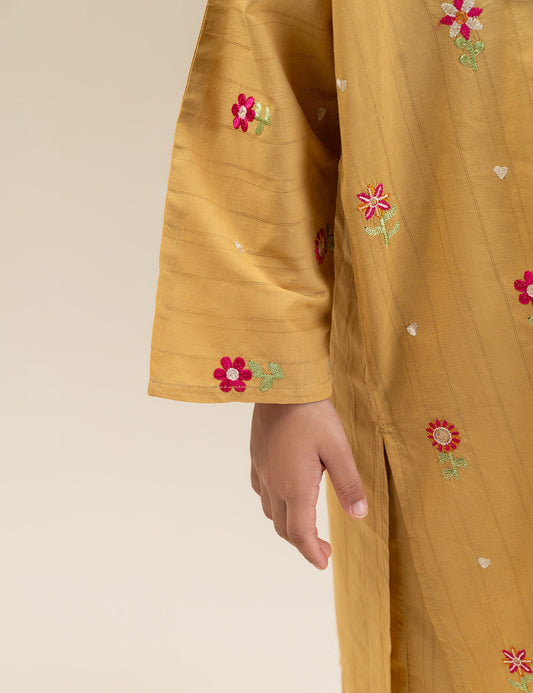2 PIECE FLORAL EMBROIDERED SUIT