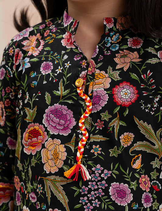 2 PIECE FLORAL PRINTED SUIT