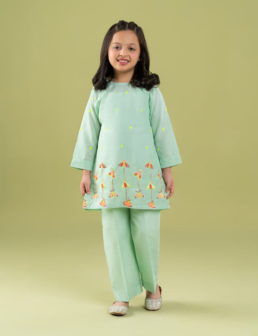 2 PIECE VIBRANT EMBROIDERED SUIT