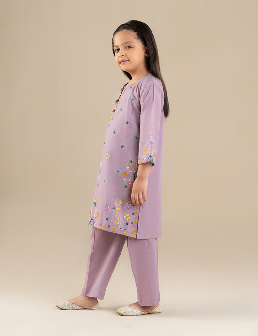 2 PIECE FLORAL EMBROIDERED SUIT