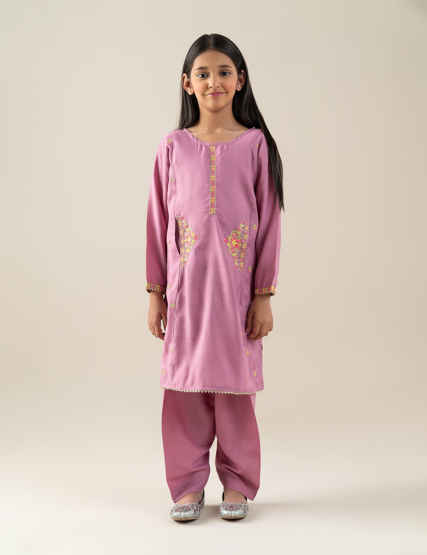 2 PIECE ALLOVER EMBROIDERED SUIT