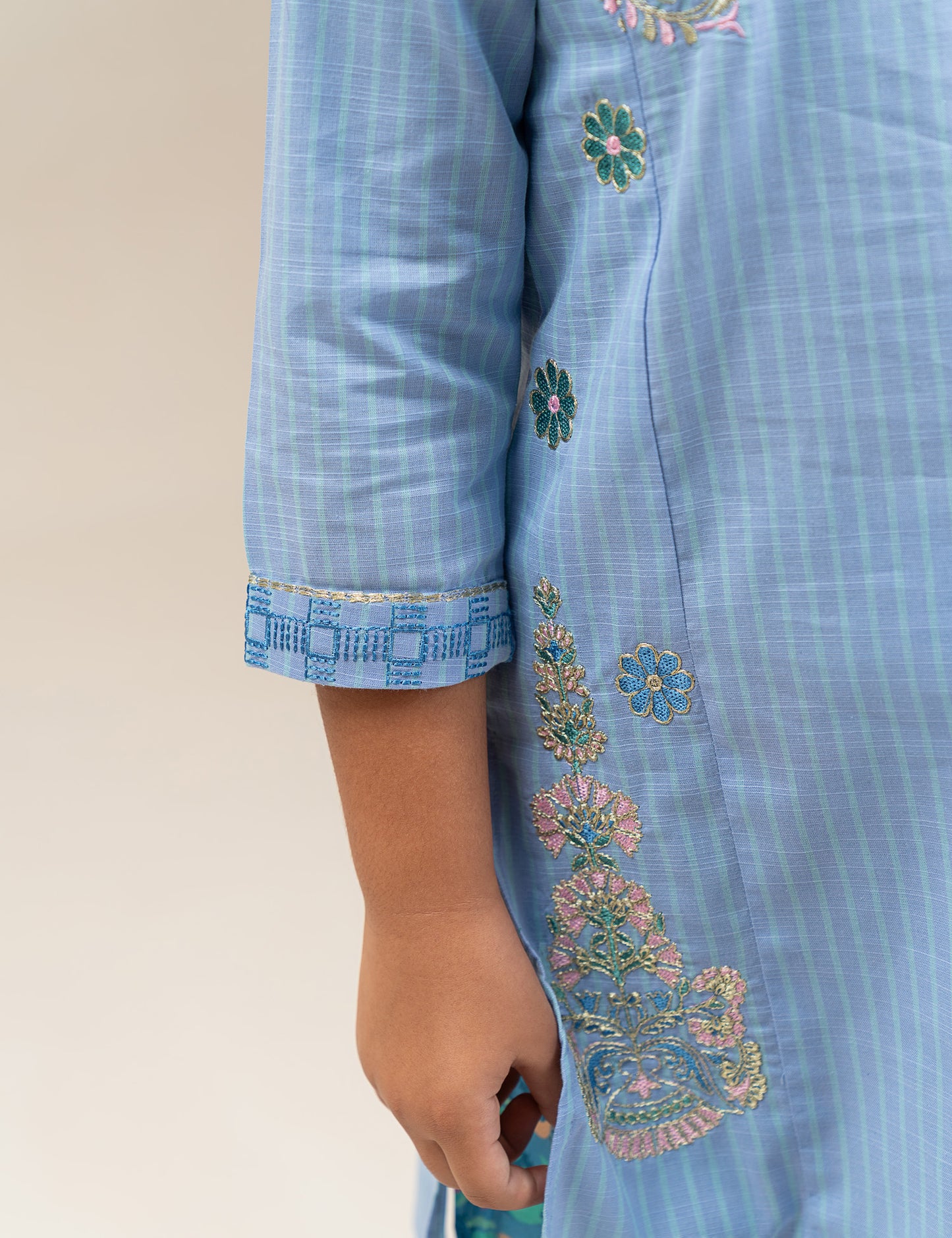 2 PIECE VIBRANT EMBROIDERED SUIT