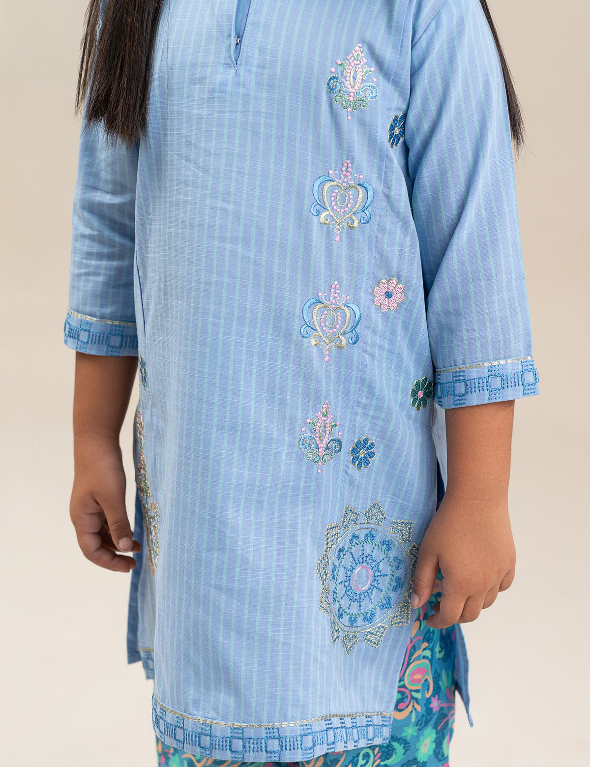 2 PIECE VIBRANT EMBROIDERED SUIT