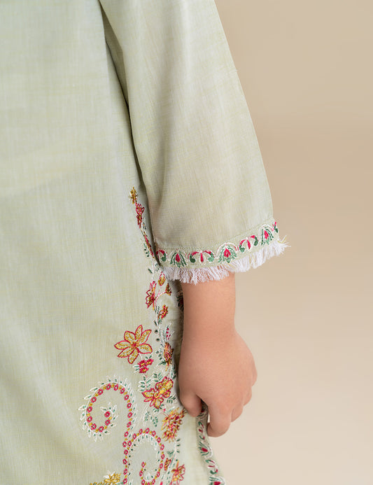 2 PIECE FLORAL EMBROIDERED SUIT