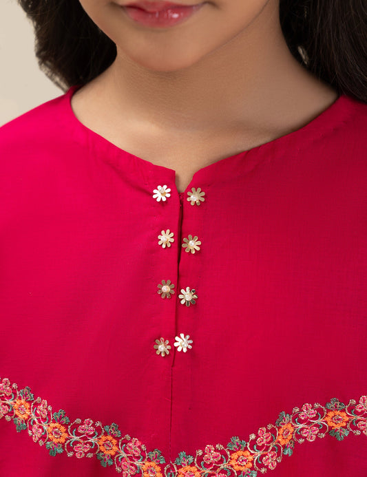 2 PIECE FLORAL EMBROIDERED SUIT