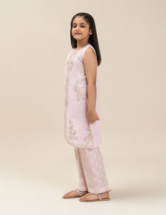 2 PIECE SLEEVELESS ETHNIC EMBROIDERED SUIT
