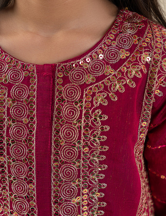 2 PIECE ETHNIC EMBROIDERED SUIT