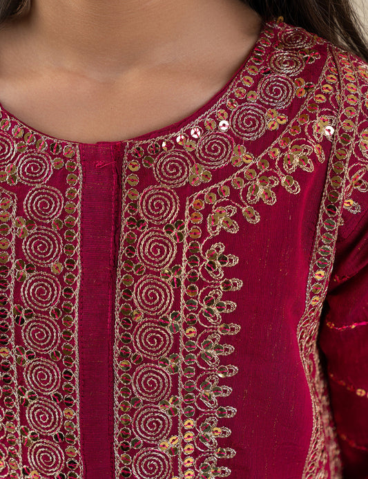 2 PIECE ETHNIC EMBROIDERED SUIT