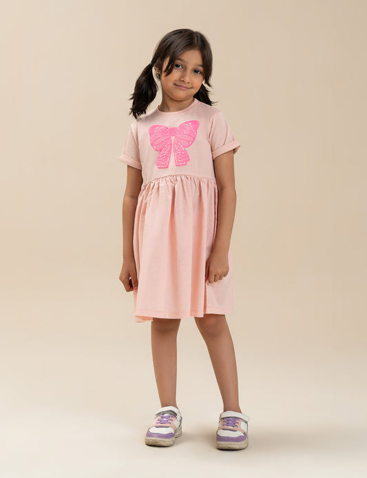 BOW GRAPHIC DRESS
