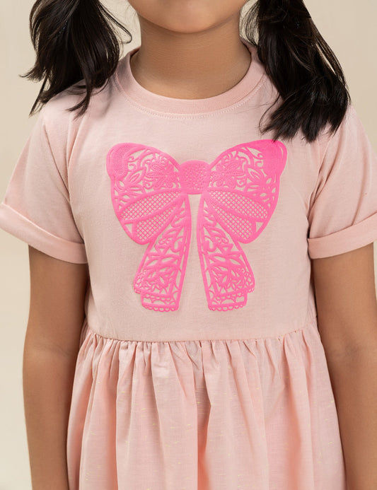 BOW GRAPHIC DRESS