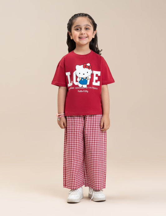 2 PIECE HELLO KITTY GRAPHIC SUIT