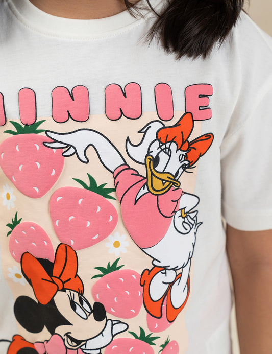 2 PIECE DISNEY MINNIE MOUSE STRAWBERRY PRINTED SUIT
