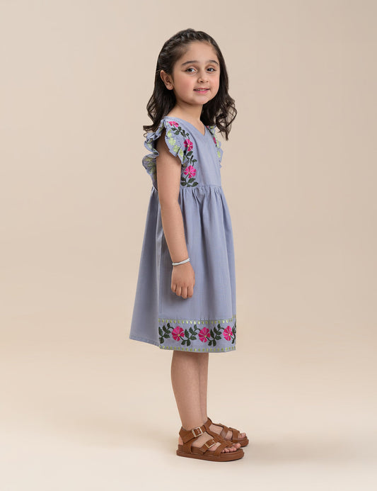FLORAL EMBROIDERED DRESS
