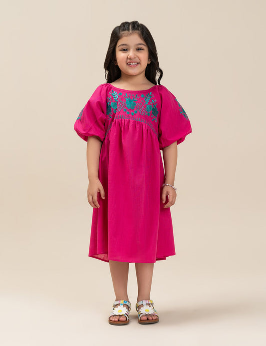 FLORAL EMBROIDERED DRESS