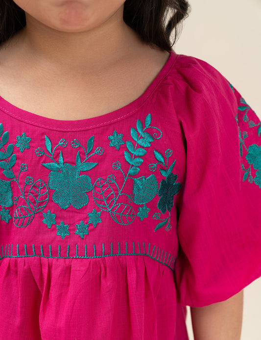 FLORAL EMBROIDERED DRESS