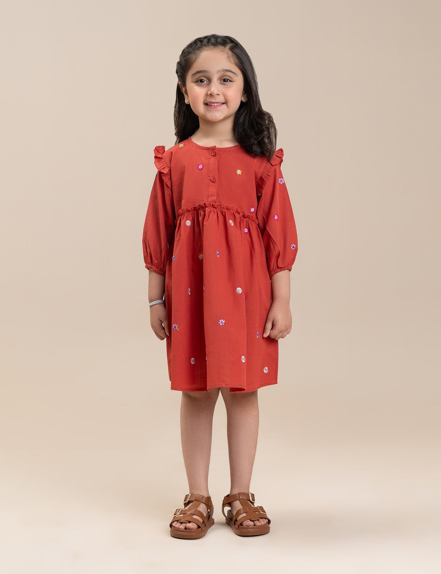 FLORAL EMBROIDERED DRESS
