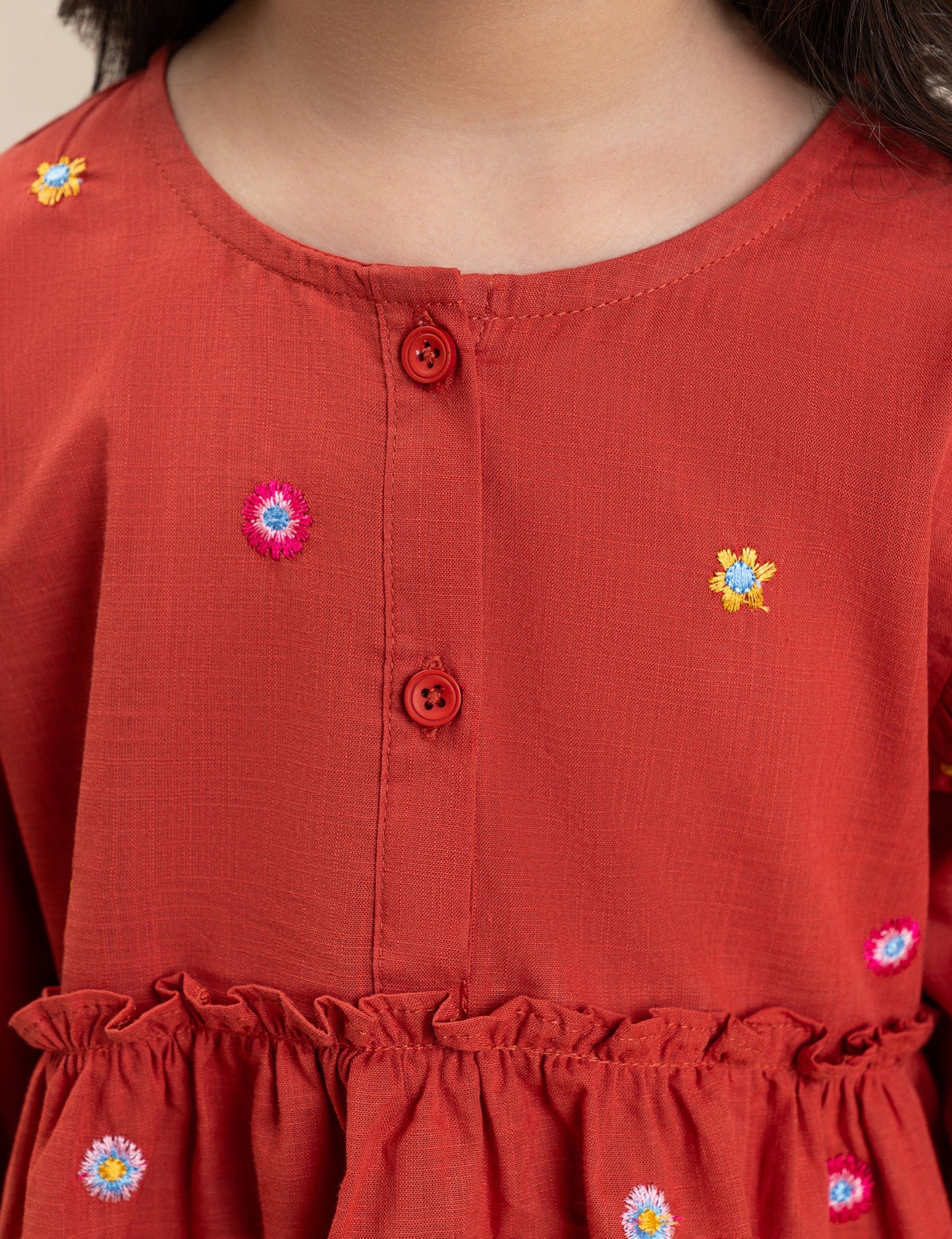 FLORAL EMBROIDERED DRESS