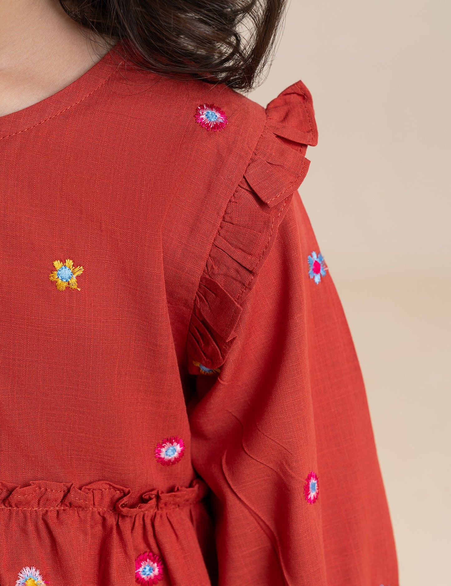 FLORAL EMBROIDERED DRESS